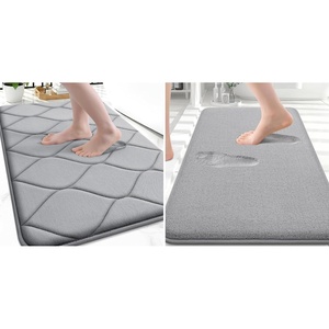 image:imageSmiry Bathroom Rugs Set 2 Piece30x20 Plus 30x20 Extra Soft Absorbent Bath Mat Non Slip Machine Washable Quick Dry Bath Rugs for Bathroom Floor Tub Shower Grey