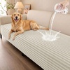 image:imageSmiry Waterproof Couch Cover for Dogs Washable Non Slip Plush Flannel Couch Protector Pet Friendly Soft Sofa Covers for Living Room Dark Green 36 x 71White