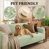 image:imageSmiry Waterproof Couch Cover for Dogs Washable Non Slip Plush Flannel Couch Protector Pet Friendly Soft Sofa Covers for Living Room Dark Green 36 x 71Green