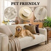 image:imageSmiry Waterproof Couch Cover for Dogs Washable Non Slip Plush Flannel Couch Protector Pet Friendly Soft Sofa Covers for Living Room Dark Green 36 x 71Apricot