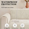image:imageSmiry Waterproof Couch Cover for Dogs Washable Non Slip Plush Flannel Couch Protector Pet Friendly Soft Sofa Covers for Living Room Dark Green 36 x 71White