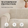 image:imageSmiry Waterproof Couch Cover for Dogs Washable Non Slip Plush Flannel Couch Protector Pet Friendly Soft Sofa Covers for Living Room Dark Green 36 x 71Apricot