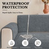 image:imageSmiry Waterproof Couch Cover for Dogs Washable Non Slip Plush Flannel Couch Protector Pet Friendly Soft Sofa Covers for Living Room Dark Green 36 x 71Grey