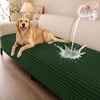 image:imageSmiry Waterproof Couch Cover for Dogs Washable Non Slip Plush Flannel Couch Protector Pet Friendly Soft Sofa Covers for Living Room Dark Green 36 x 71Dark Green