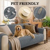 image:imageSmiry Waterproof Couch Cover for Dogs Washable Non Slip Plush Flannel Couch Protector Pet Friendly Soft Sofa Covers for Living Room Dark Green 36 x 71Grey
