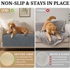 image:imageSmiry Waterproof Couch Cover for Dogs Washable Non Slip Plush Flannel Couch Protector Pet Friendly Soft Sofa Covers for Living Room Dark Green 36 x 71Grey