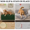 image:imageSmiry Waterproof Couch Cover for Dogs Washable Non Slip Plush Flannel Couch Protector Pet Friendly Soft Sofa Covers for Living Room Dark Green 36 x 71Dark Green