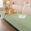 image:imageSmiry Waterproof Couch Cover for Dogs Washable Non Slip Plush Flannel Couch Protector Pet Friendly Soft Sofa Covers for Living Room Dark Green 36 x 71Green