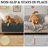 image:imageSmiry Waterproof Couch Cover for Dogs Washable Non Slip Plush Flannel Couch Protector Pet Friendly Soft Sofa Covers for Living Room Dark Green 36 x 71Dark Grey