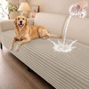 image:imageSmiry Waterproof Couch Cover for Dogs Washable Non Slip Plush Flannel Couch Protector Pet Friendly Soft Sofa Covers for Living Room Dark Green 36 x 71Apricot