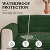 image:imageSmiry Waterproof Couch Cover for Dogs Washable Non Slip Plush Flannel Couch Protector Pet Friendly Soft Sofa Covers for Living Room Dark Green 36 x 71Dark Green