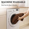 image:imageSmiry Waterproof Couch Cover for Dogs Washable Non Slip Plush Flannel Couch Protector Pet Friendly Soft Sofa Covers for Living Room Dark Green 36 x 71Brown