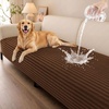 image:imageSmiry Waterproof Couch Cover for Dogs Washable Non Slip Plush Flannel Couch Protector Pet Friendly Soft Sofa Covers for Living Room Dark Green 36 x 71Brown