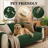 image:imageSmiry Waterproof Couch Cover for Dogs Washable Non Slip Plush Flannel Couch Protector Pet Friendly Soft Sofa Covers for Living Room Dark Green 36 x 71Dark Green
