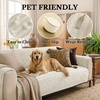image:imageSmiry Waterproof Couch Cover for Dogs Washable Non Slip Plush Flannel Couch Protector Pet Friendly Soft Sofa Covers for Living Room Dark Green 36 x 71White