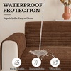 image:imageSmiry Waterproof Couch Cover for Dogs Washable Non Slip Plush Flannel Couch Protector Pet Friendly Soft Sofa Covers for Living Room Dark Green 36 x 71Brown