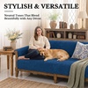 image:imageSmiry Waterproof Couch Cover for Dogs Washable Non Slip Plush Flannel Couch Protector Pet Friendly Soft Sofa Covers for Living Room Dark Green 36 x 71Navy Blue
