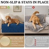 image:imageSmiry Waterproof Couch Cover for Dogs Washable Non Slip Plush Flannel Couch Protector Pet Friendly Soft Sofa Covers for Living Room Dark Green 36 x 71Navy Blue