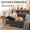 image:imageSmiry Waterproof Couch Cover for Dogs Washable Non Slip Plush Flannel Couch Protector Pet Friendly Soft Sofa Covers for Living Room Dark Green 36 x 71Dark Grey