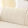 image:imageSmiry Waterproof Couch Covers for Dogs Washable Non Slip Plush Pet Sofa Cover Scratch Resistant Flannel Furniture Protector for Dogs White 36 x 71Apricot