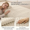image:imageSmiry Waterproof Couch Covers for Dogs Washable Non Slip Plush Pet Sofa Cover Scratch Resistant Flannel Furniture Protector for Dogs White 36 x 71Apricot