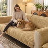 image:imageSmiry Waterproof Couch Covers for Dogs Washable Non Slip Plush Pet Sofa Cover Scratch Resistant Flannel Furniture Protector for Dogs White 36 x 71Camel
