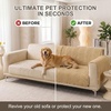 image:imageSmiry Waterproof Couch Covers for Dogs Washable Non Slip Plush Pet Sofa Cover Scratch Resistant Flannel Furniture Protector for Dogs White 36 x 71Camel
