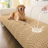 image:imageSmiry Waterproof Couch Covers for Dogs Washable Non Slip Plush Pet Sofa Cover Scratch Resistant Flannel Furniture Protector for Dogs White 36 x 71Camel
