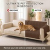 image:imageSmiry Waterproof Couch Covers for Dogs Washable Non Slip Plush Pet Sofa Cover Scratch Resistant Flannel Furniture Protector for Dogs White 36 x 71Chocolate