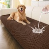 image:imageSmiry Waterproof Couch Covers for Dogs Washable Non Slip Plush Pet Sofa Cover Scratch Resistant Flannel Furniture Protector for Dogs White 36 x 71Chocolate