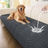 image:imageSmiry Waterproof Couch Covers for Dogs Washable Non Slip Plush Pet Sofa Cover Scratch Resistant Flannel Furniture Protector for Dogs White 36 x 71Dark Grey