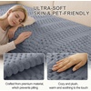 image:imageSmiry Waterproof Couch Covers for Dogs Washable Non Slip Plush Pet Sofa Cover Scratch Resistant Flannel Furniture Protector for Dogs White 36 x 71Grey
