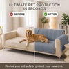 image:imageSmiry Waterproof Couch Covers for Dogs Washable Non Slip Plush Pet Sofa Cover Scratch Resistant Flannel Furniture Protector for Dogs White 36 x 71Grey