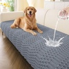 image:imageSmiry Waterproof Couch Covers for Dogs Washable Non Slip Plush Pet Sofa Cover Scratch Resistant Flannel Furniture Protector for Dogs White 36 x 71Grey