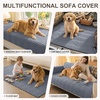 image:imageSmiry Waterproof Couch Covers for Dogs Washable Non Slip Plush Pet Sofa Cover Scratch Resistant Flannel Furniture Protector for Dogs White 36 x 71Grey