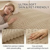 image:imageSmiry Waterproof Couch Covers for Dogs Washable Non Slip Plush Pet Sofa Cover Scratch Resistant Flannel Furniture Protector for Dogs White 36 x 71Khaki