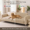 image:imageSmiry Waterproof Couch Covers for Dogs Washable Non Slip Plush Pet Sofa Cover Scratch Resistant Flannel Furniture Protector for Dogs White 36 x 71Khaki