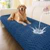 image:imageSmiry Waterproof Couch Covers for Dogs Washable Non Slip Plush Pet Sofa Cover Scratch Resistant Flannel Furniture Protector for Dogs White 36 x 71Navy