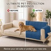image:imageSmiry Waterproof Couch Covers for Dogs Washable Non Slip Plush Pet Sofa Cover Scratch Resistant Flannel Furniture Protector for Dogs White 36 x 71Navy