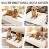 image:imageSmiry Waterproof Couch Covers for Dogs Washable Non Slip Plush Pet Sofa Cover Scratch Resistant Flannel Furniture Protector for Dogs White 36 x 71White