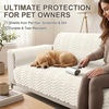 image:imageSmiry Waterproof Couch Covers for Dogs Washable Non Slip Plush Pet Sofa Cover Scratch Resistant Flannel Furniture Protector for Dogs White 36 x 71White