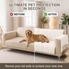 image:imageSmiry Waterproof Couch Covers for Dogs Washable Non Slip Plush Pet Sofa Cover Scratch Resistant Flannel Furniture Protector for Dogs White 36 x 71White