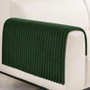 image:imageSmiry Waterproof Couch Cover for Dogs Washable Non Slip Plush Flannel Couch Protector Pet Friendly Soft Sofa Covers for Living Room Dark Green 36 x 71Dark Green