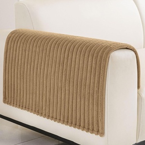 image:imageSmiry Waterproof Couch Cover for Dogs Washable Non Slip Plush Flannel Couch Protector Pet Friendly Soft Sofa Covers for Living Room Dark Green 36 x 71Camel