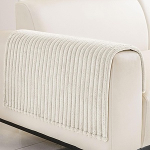 image:imageSmiry Waterproof Couch Cover for Dogs Washable Non Slip Plush Flannel Couch Protector Pet Friendly Soft Sofa Covers for Living Room Dark Green 36 x 71White