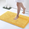 image:imageSmiry Chenille Bath Rug and Mats Set of 2Extra Soft and Absorbent Shaggy Bath Mat Machine Washable NonSlip Plush Carpet 30x 20UShaped 24 x20 Yellow