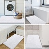 image:imageSmiry Luxury Chenille Bath Rug Set 2 Piece Extra Soft and Absorbent Shaggy Bathroom Mat Rugs Machine Washable NonSlip Plush Carpet Runner for Tub Shower and Bath Room30x2036x24White