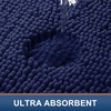 image:imageSmiry Luxury Chenille Bathroom Rugs 36x24 Extra Soft and Absorbent Shaggy Bath Mat Machine Washable NonSlip Plush Carpet Runner for Tub Shower and Floor Home Decor Accessories Deep Blue