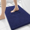 image:imageSmiry Luxury Chenille Bathroom Rugs 36x24 Extra Soft and Absorbent Shaggy Bath Mat Machine Washable NonSlip Plush Carpet Runner for Tub Shower and Floor Home Decor Accessories Deep Blue