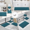 image:imageSmiry Luxury Chenille Bathroom Rugs 36x24 Extra Soft and Absorbent Shaggy Bath Mat Machine Washable NonSlip Plush Carpet Runner for Tub Shower and Floor Home Decor Accessories Lake Blue